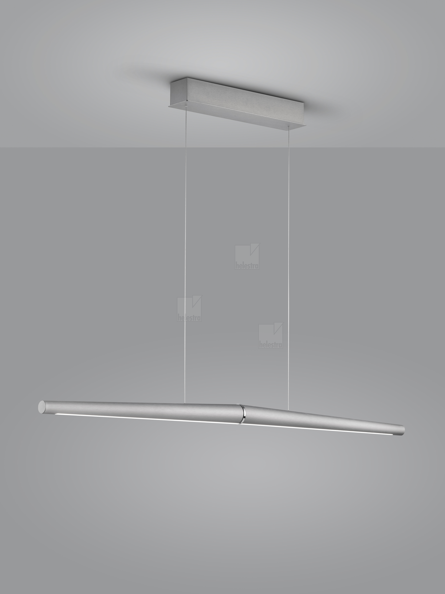 Helestra MOEWE  suspension lumineuse aluminium nickel mat -chrome