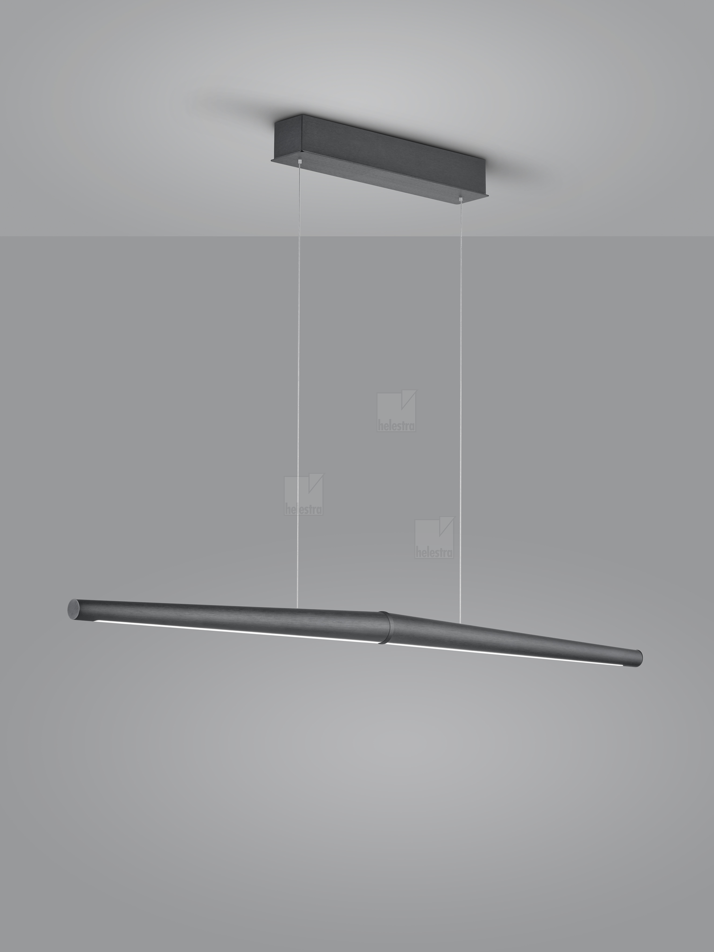 Helestra MOEWE  suspension lumineuse aluminium noir mat