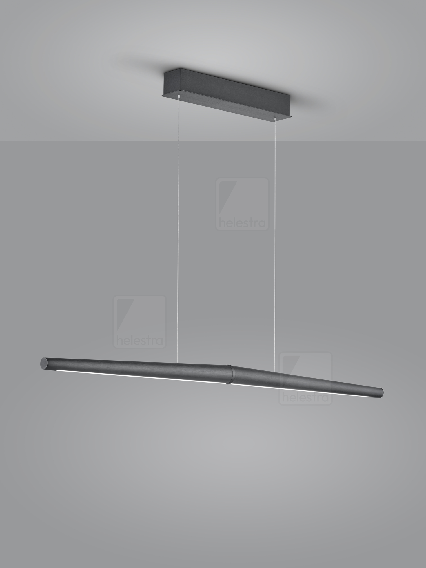 Helestra MOEWE  suspension lumineuse aluminium noir mat