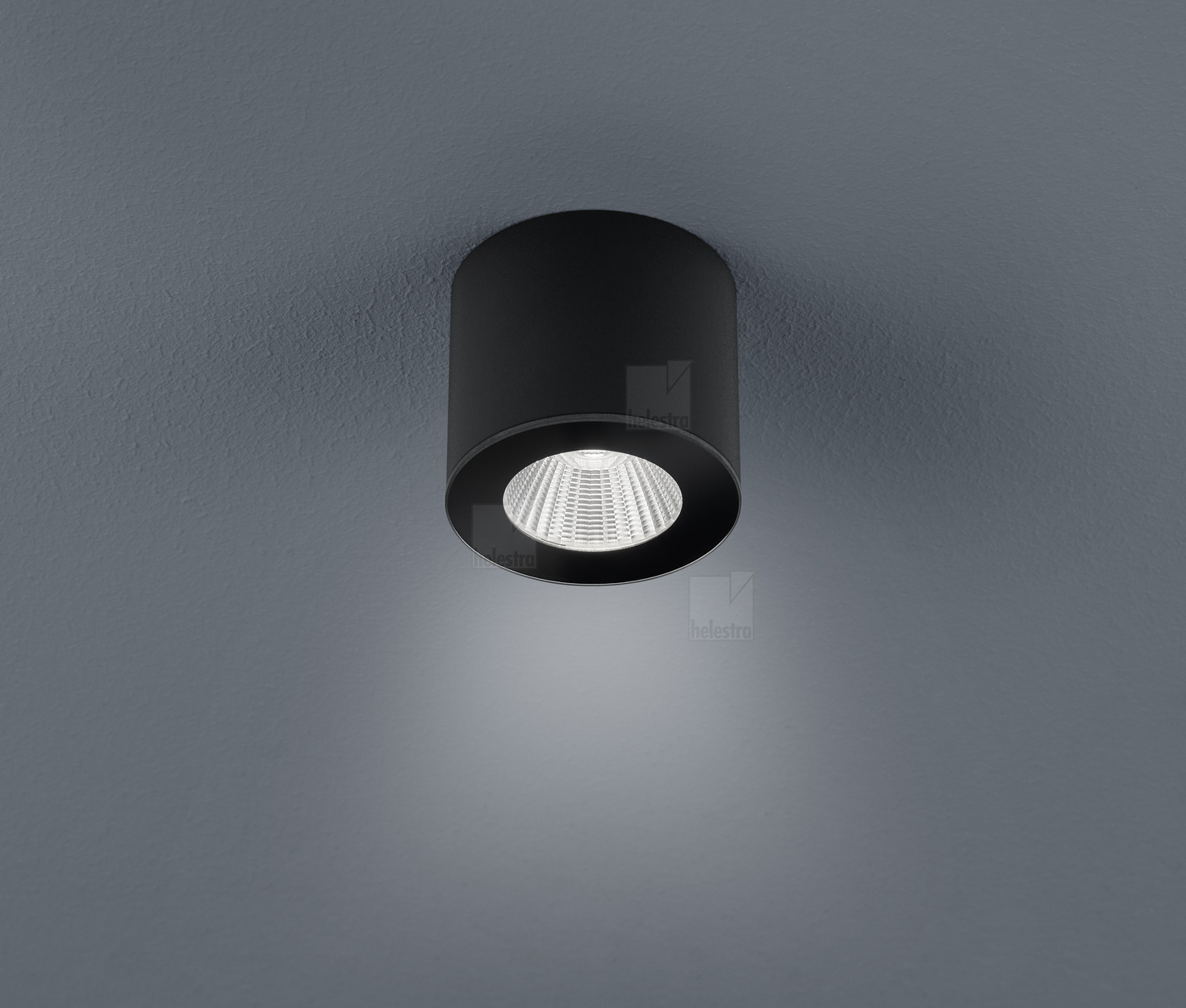 Helestra OSO  ceiling luminaire aluminium mat black