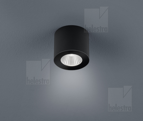 Helestra OSO  ceiling luminaire aluminium mat black