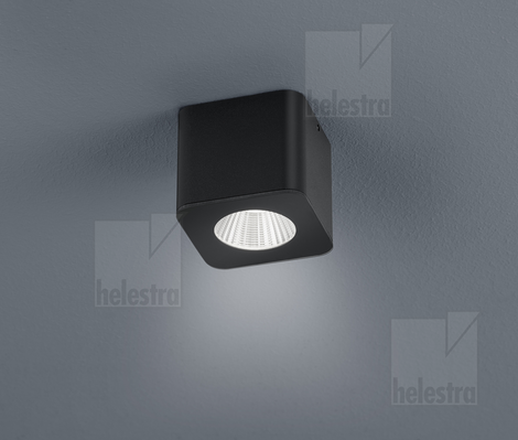 Helestra OSO  ceiling luminaire aluminium mat black
