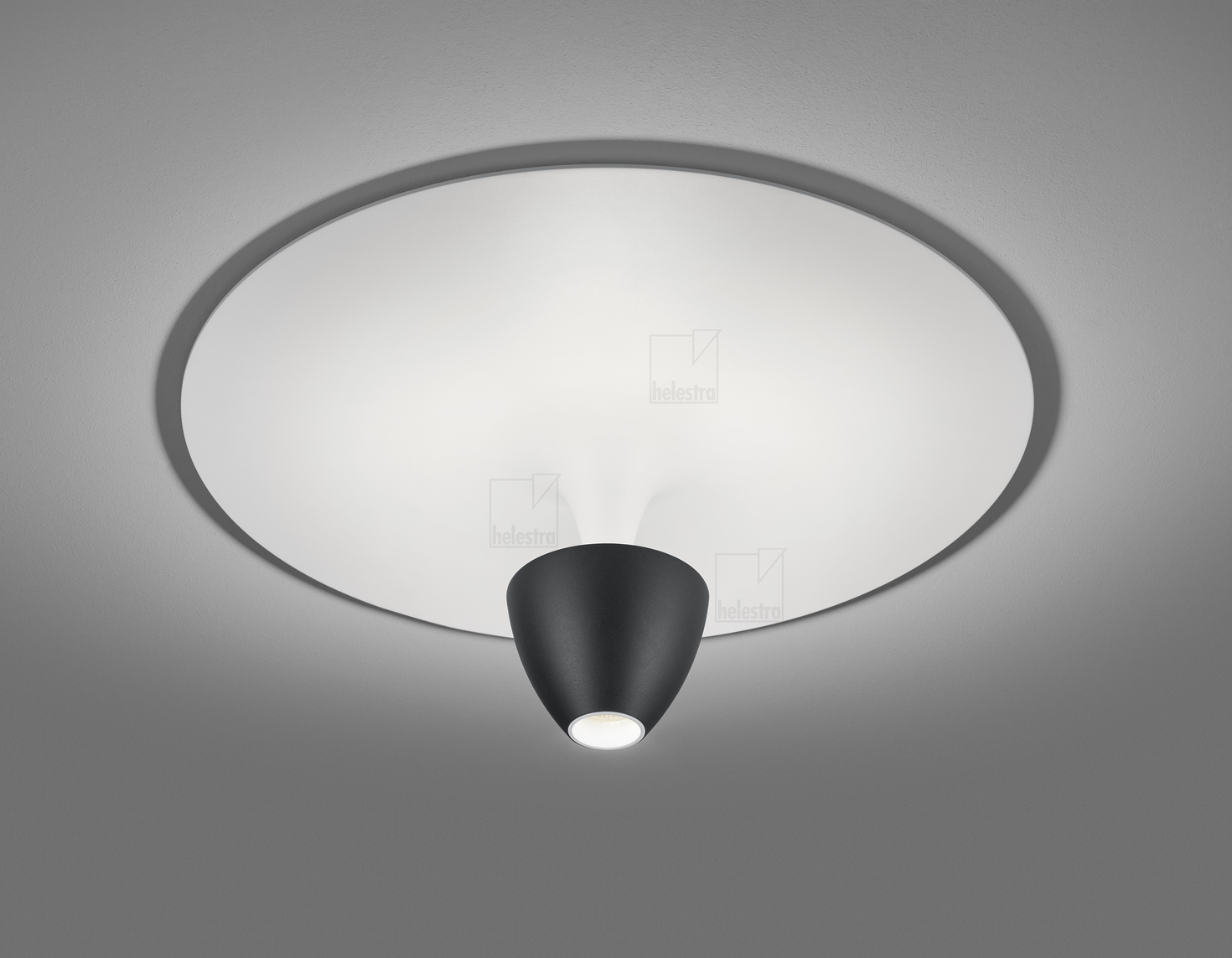 Helestra REDO  ceiling luminaire aluminium black - white