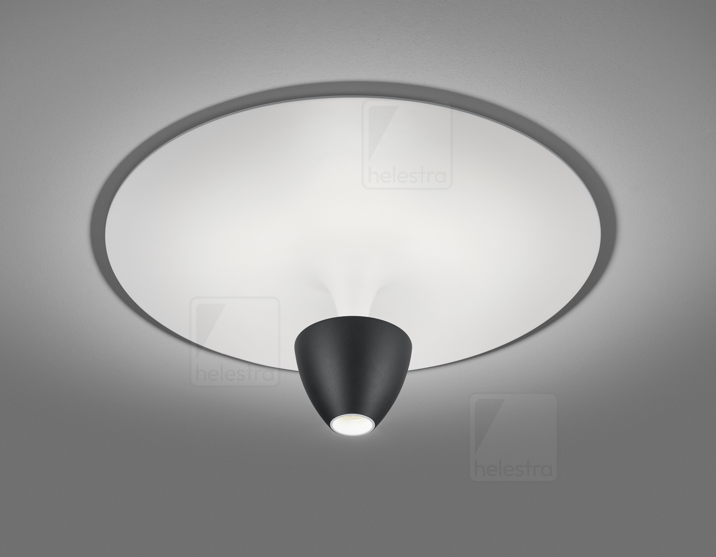 Helestra REDO  ceiling luminaire aluminium black - white