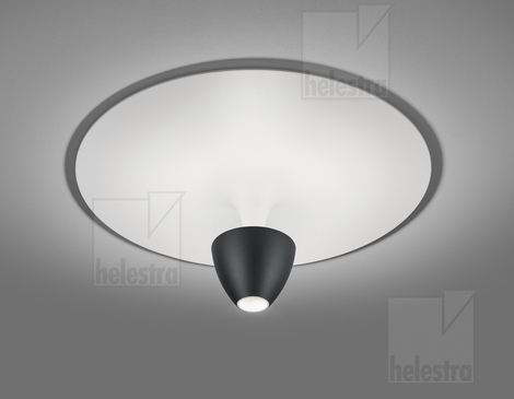 Helestra REDO  ceiling luminaire aluminium black - white