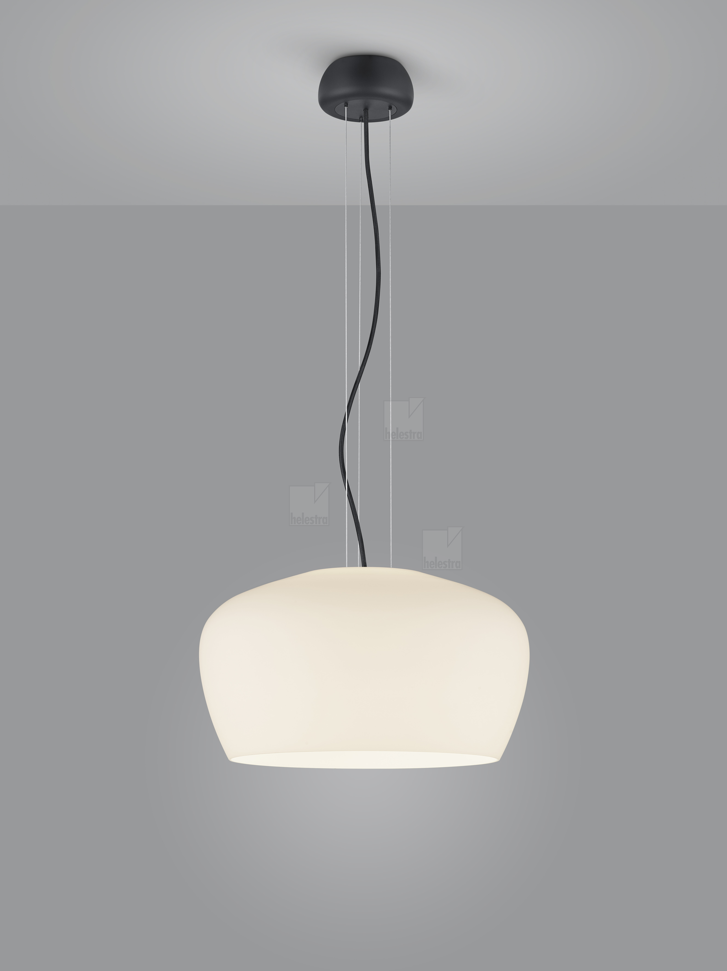 Helestra VEDA  suspension lumineuse aluminium noir mat