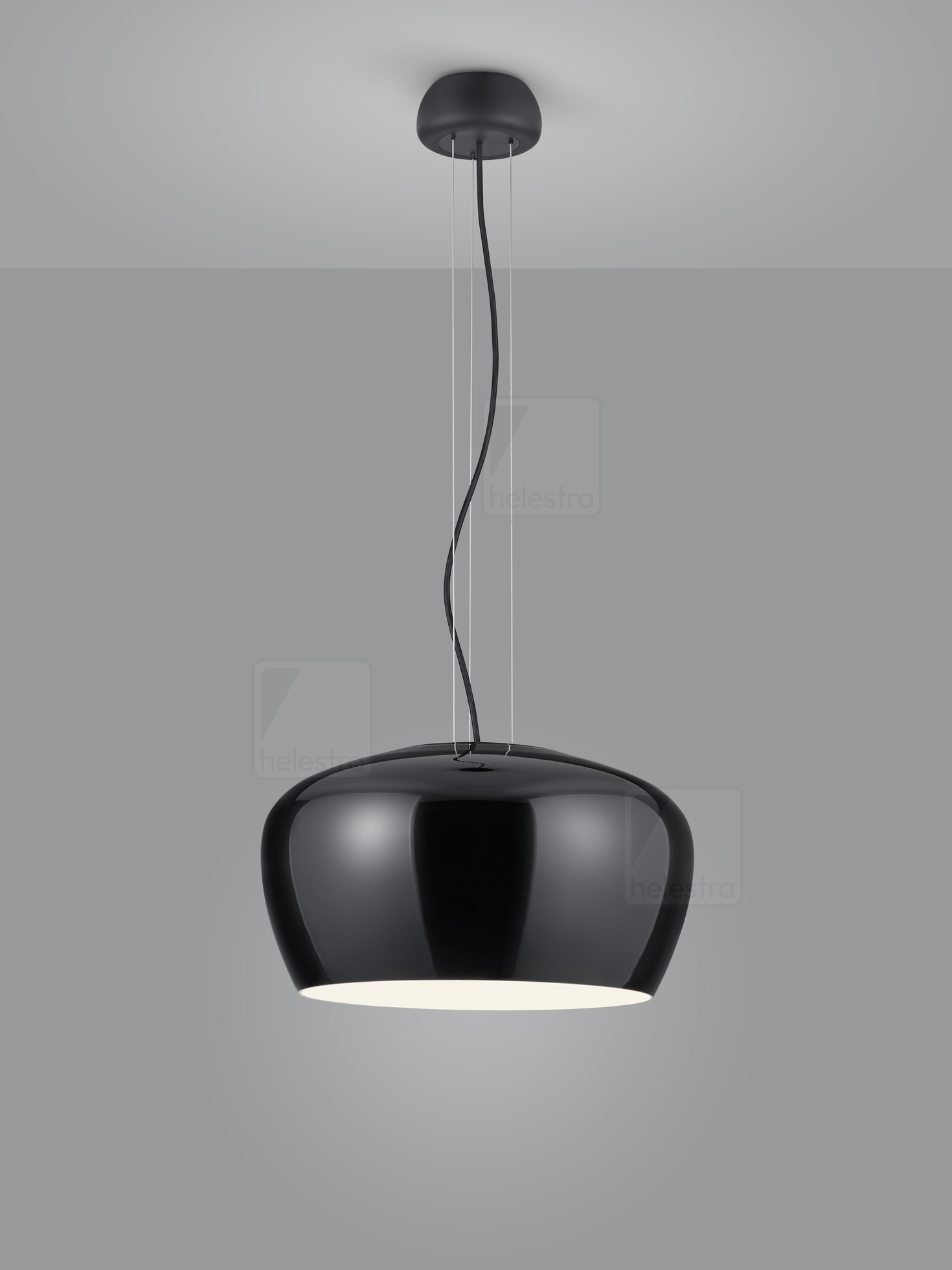 Helestra VEDA  Pendelleuchte Aluminium mattschwarz
