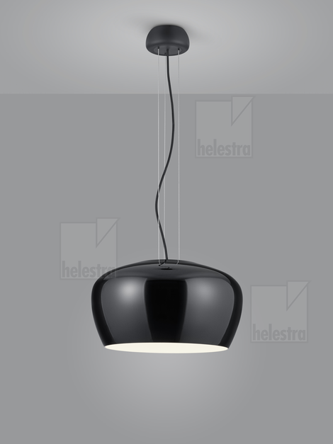 Helestra VEDA  Pendelleuchte Aluminium mattschwarz