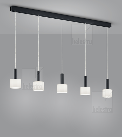 Helestra GAIN   Pendelleuchte Aluminium mattschwarz