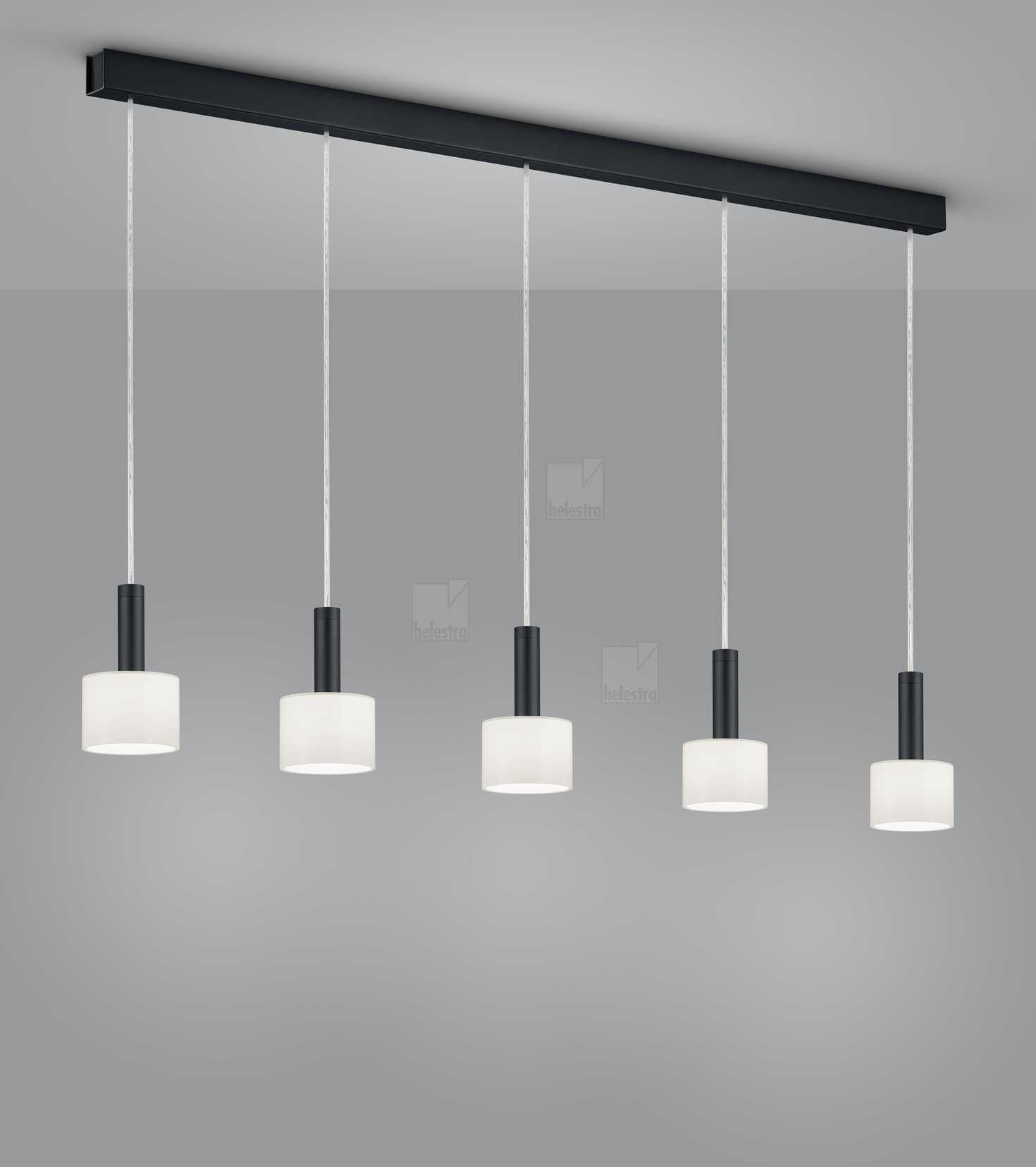 Helestra GAIN   Pendelleuchte Aluminium mattschwarz