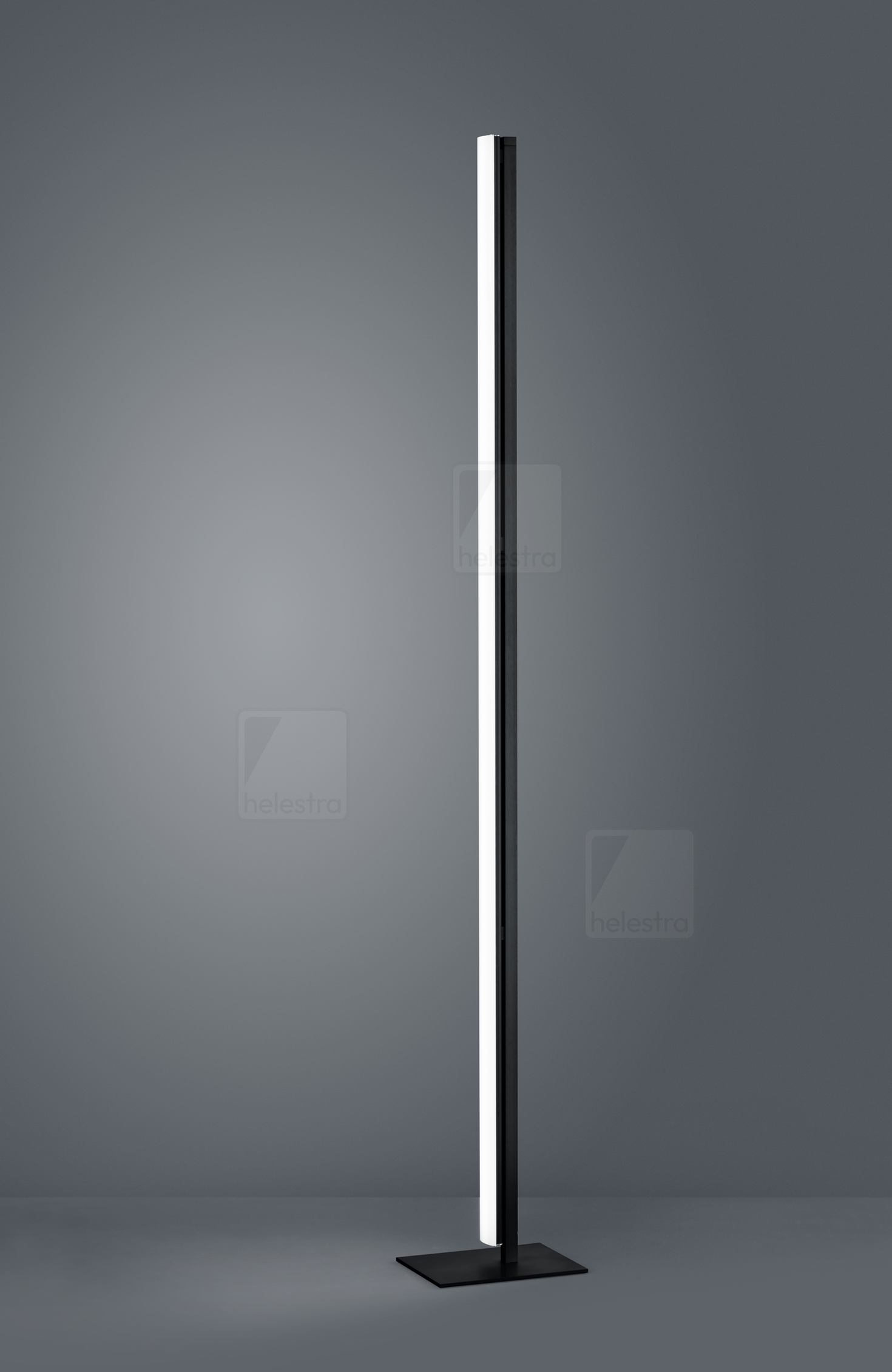 Helestra VENTA  floor luminaire aluminium mat black - chrome