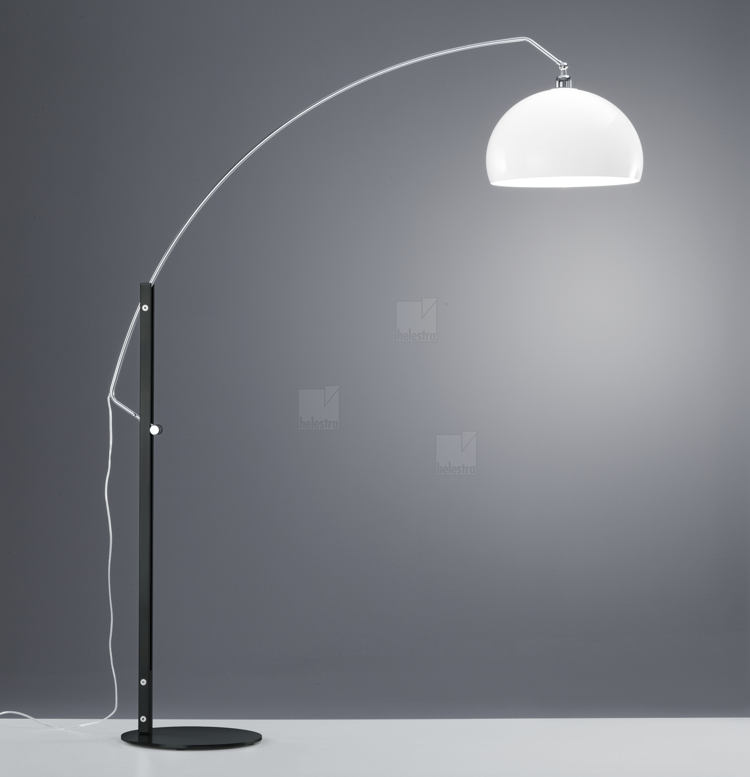 Helestra DORO  lampadaire Acier noir mat - chrome