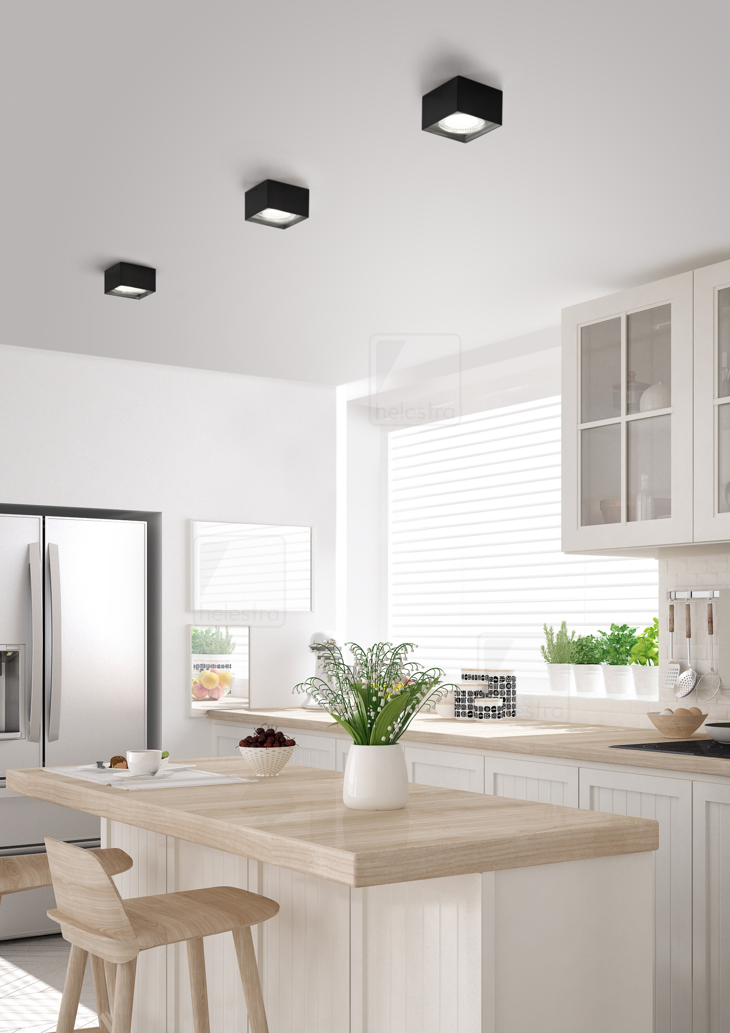 Helestra KARI  Plafonnier Acier noir mat