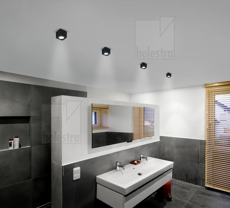 Helestra OSO  lampada soffitto alluminio nero opaco