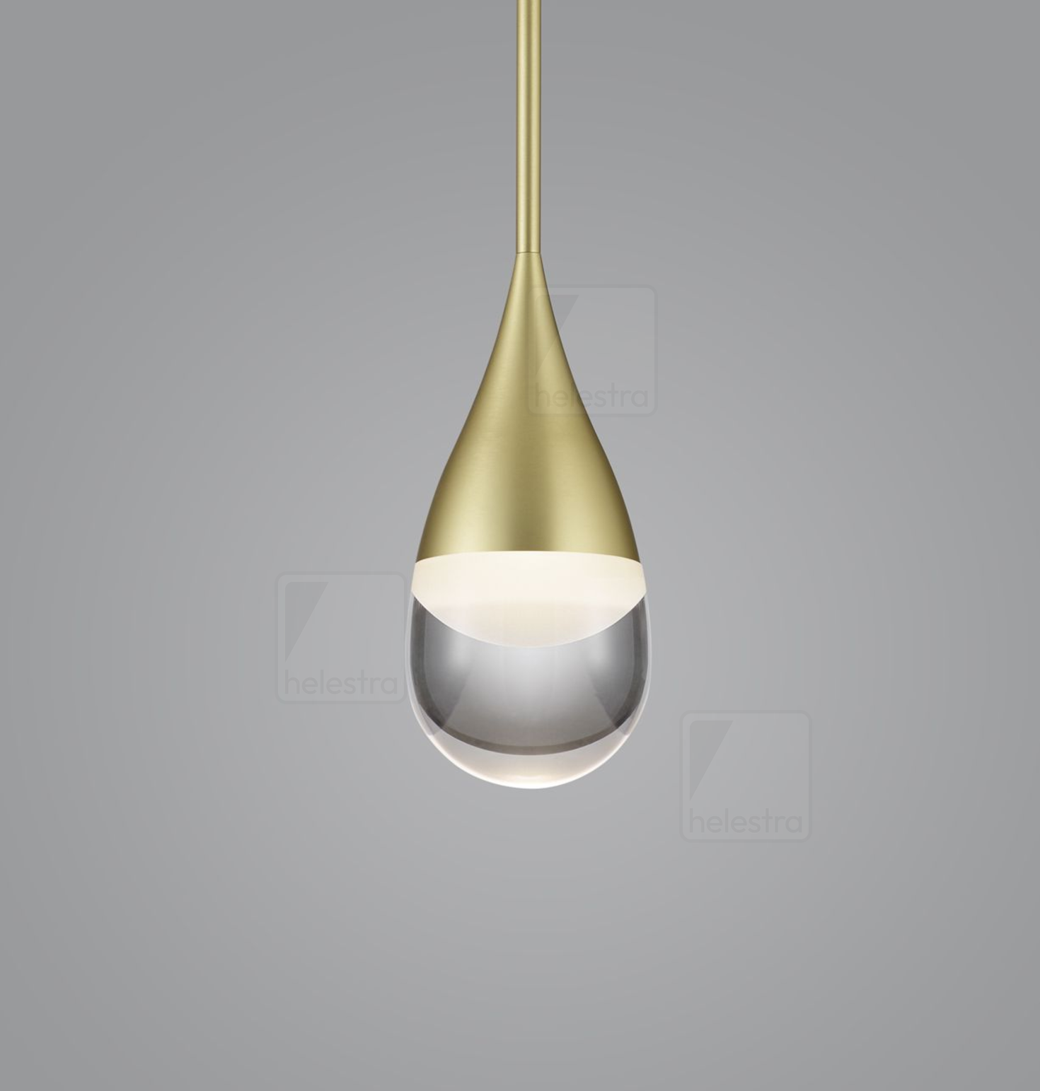 Helestra DEEP  pendant luminaire aluminium gold mat
