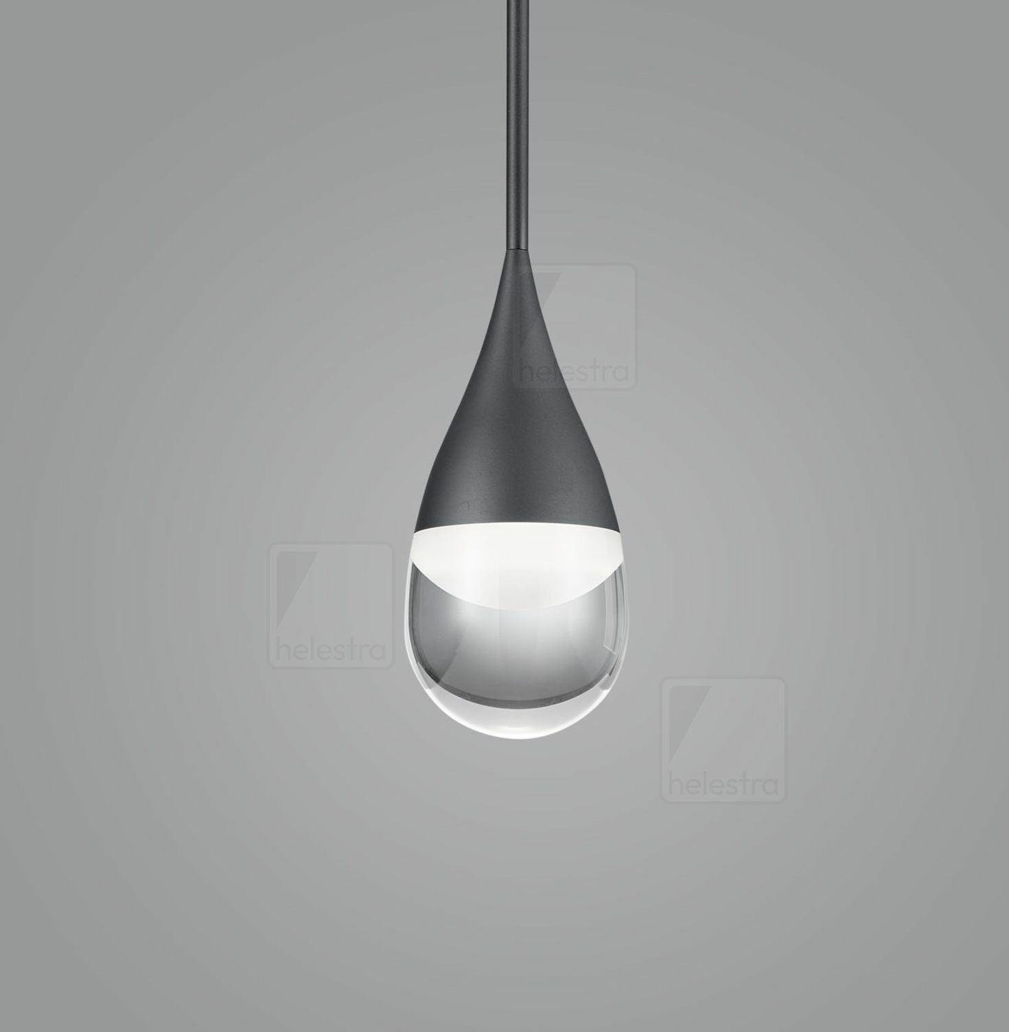 Helestra DEEP  lampada a sospensione alluminio nero opaco