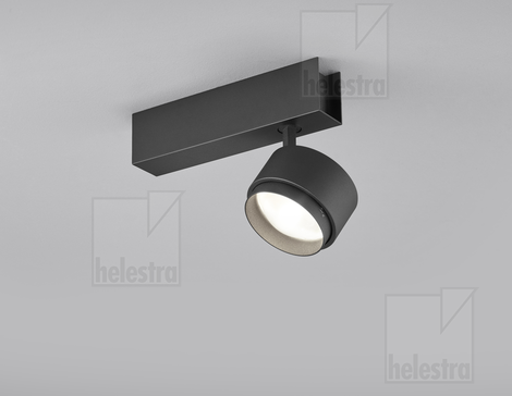 Helestra PONT  Deckenleuchte Aluminium mattschwarz