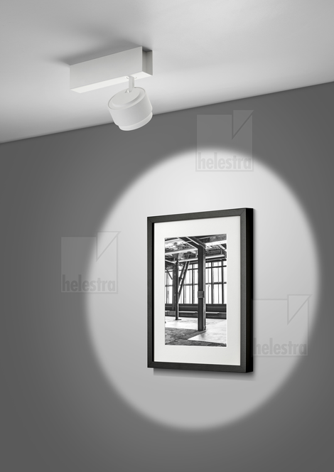 Helestra PONT  Deckenleuchte Aluminium mattweiß