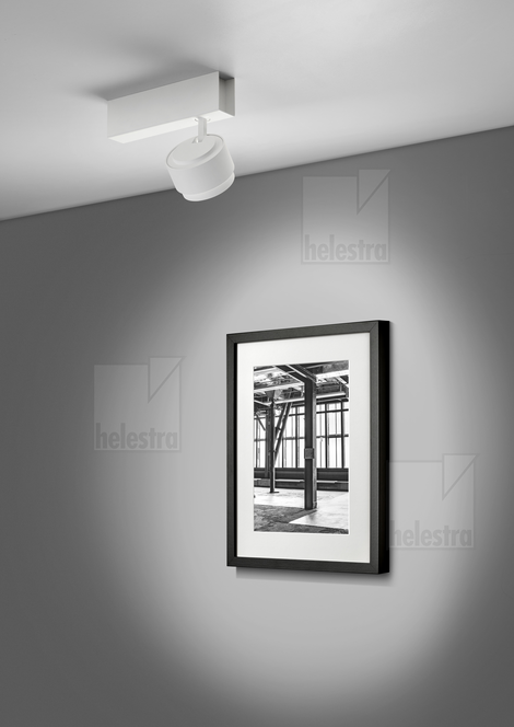 Helestra PONT  Deckenleuchte Aluminium mattweiß