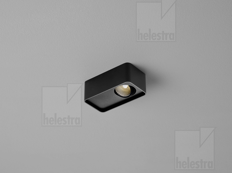 Helestra CAS  Deckenleuchte Aluminium mattschwarz
