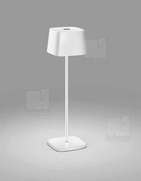 Helestra KORI  table luminaire aluminium mat white