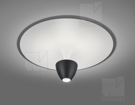 Helestra REDO  ceiling luminaire aluminium black - white