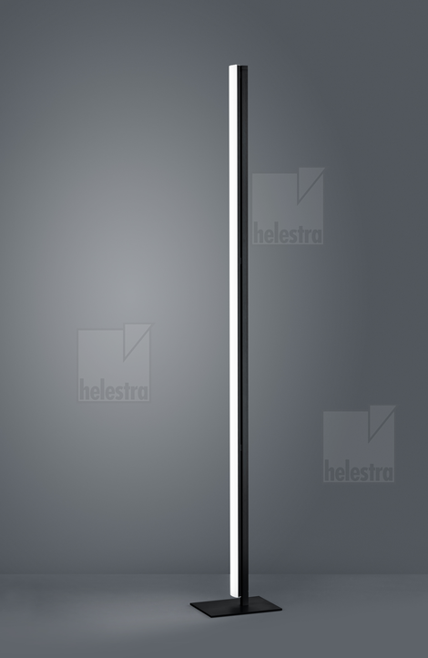 Helestra VENTA  Stehleuchte Aluminium mattschwarz - chrom