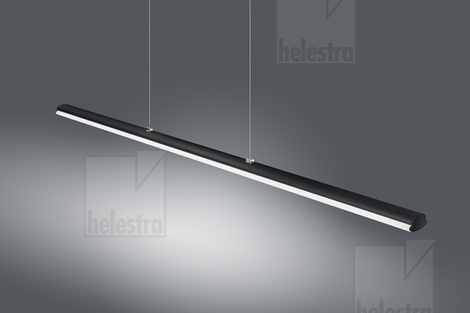 Helestra VENTA  Pendelleuchte Aluminium mattschwarz - chrom