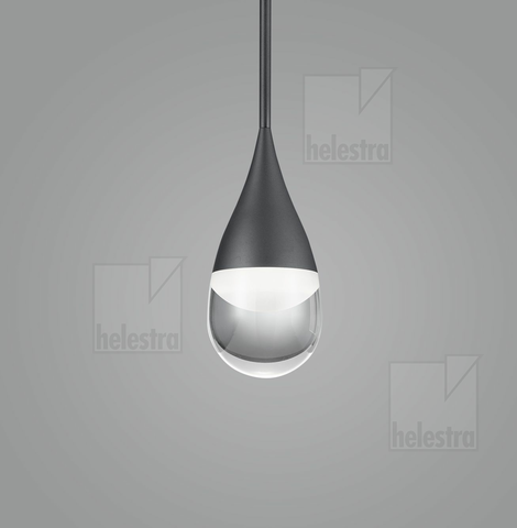 Helestra DEEP  Pendelleuchte Aluminium mattschwarz