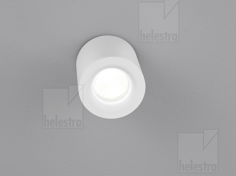 Helestra NOG  ceiling luminaire cast aluminium mat white