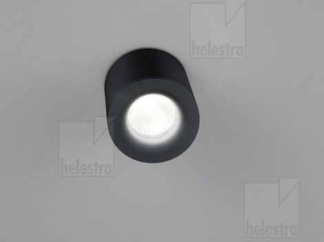 Helestra NOG  lampada soffitto alluminio pressofuso nero opaco