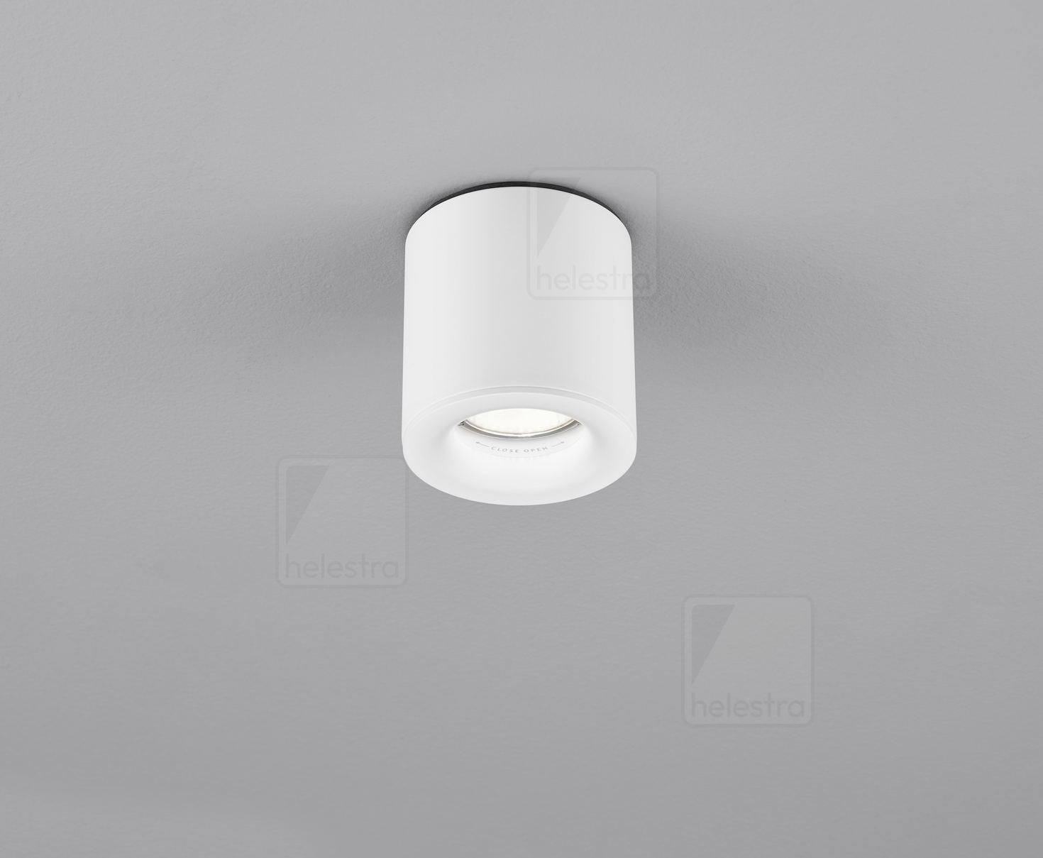 Helestra NOG  Plafonnier fonte d'aluminium blanc mat