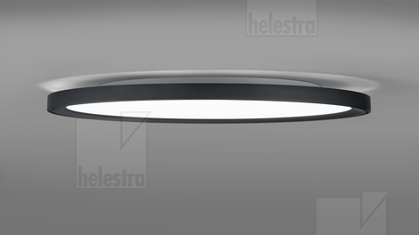 Helestra LICA  Plafonnier aluminium noir mat