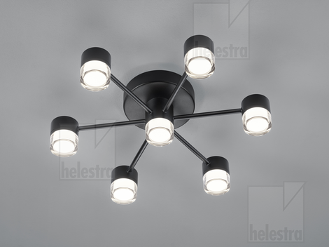 Helestra SIMO  ceiling luminaire steel mat black