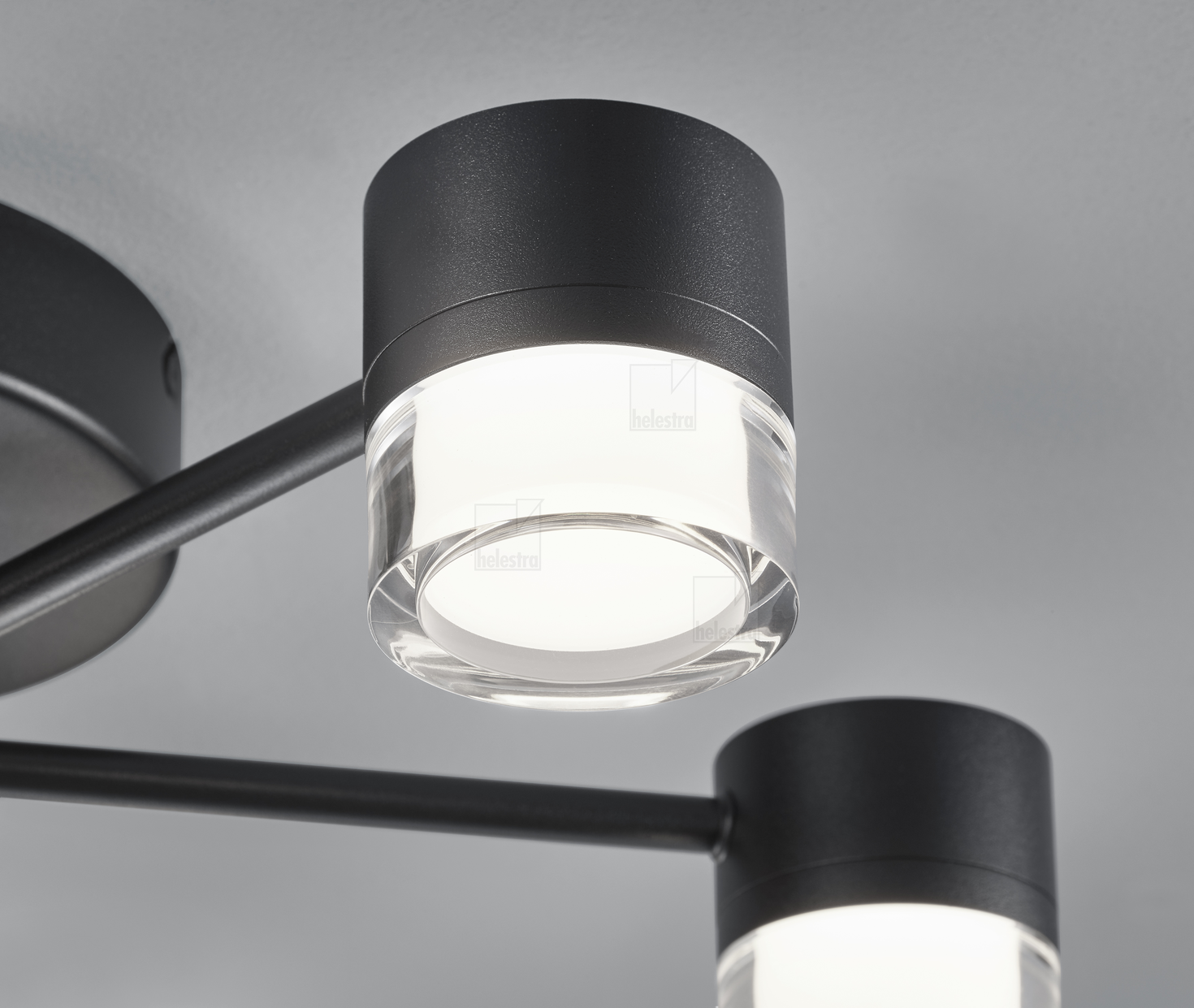 Helestra SIMO  ceiling luminaire steel mat black