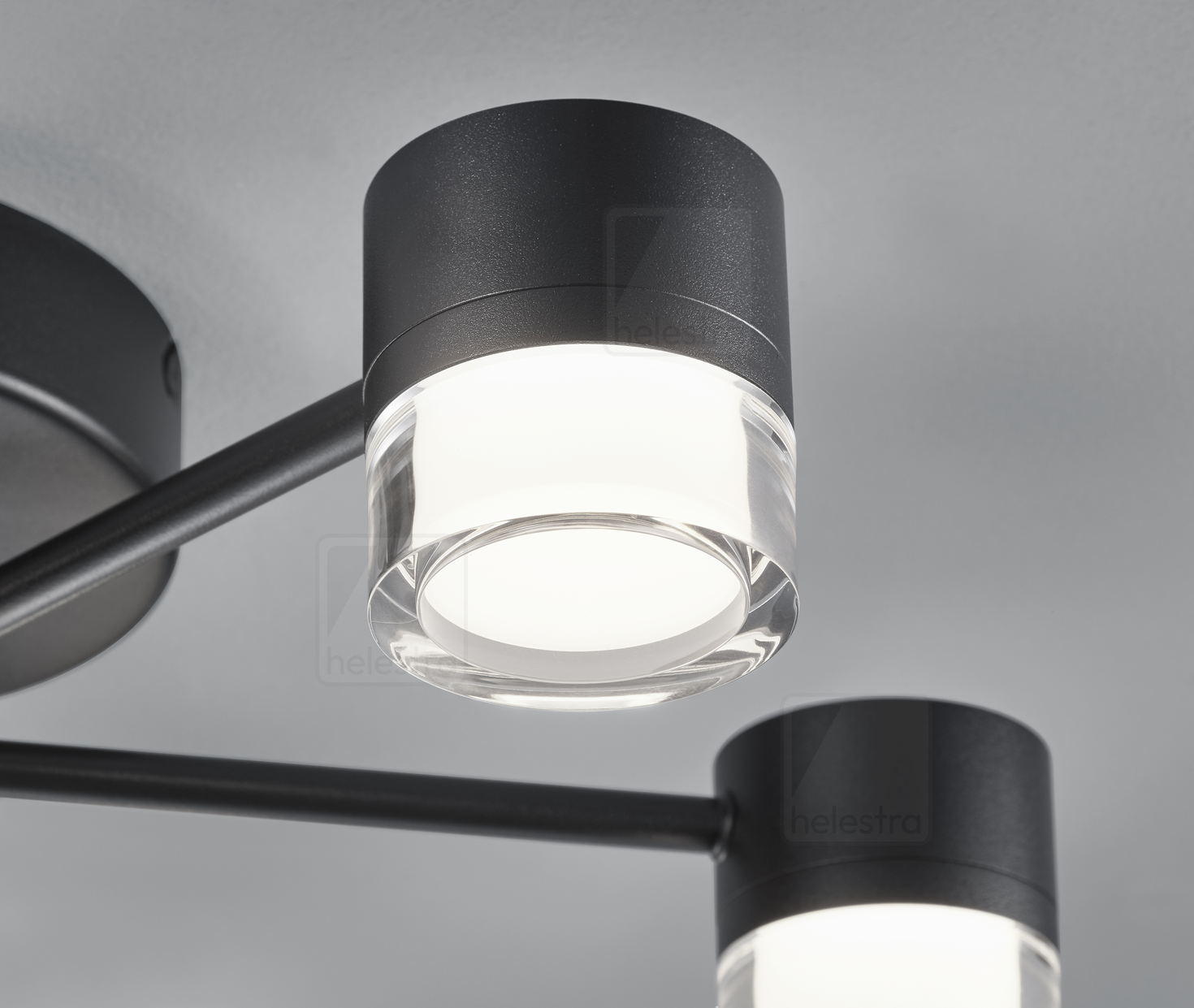 Helestra SIMO  ceiling luminaire steel mat black