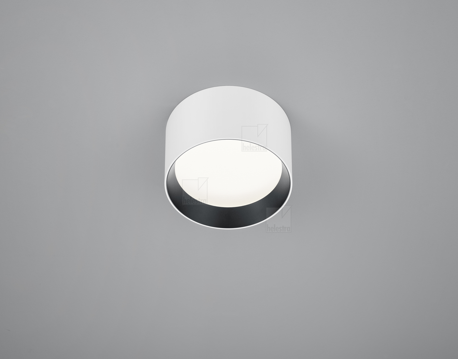 Helestra ENIO  Plafonnier aluminium blanc - noir