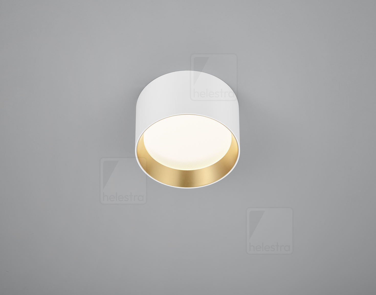 Helestra ENIO  Plafonnier aluminium weiss - gold