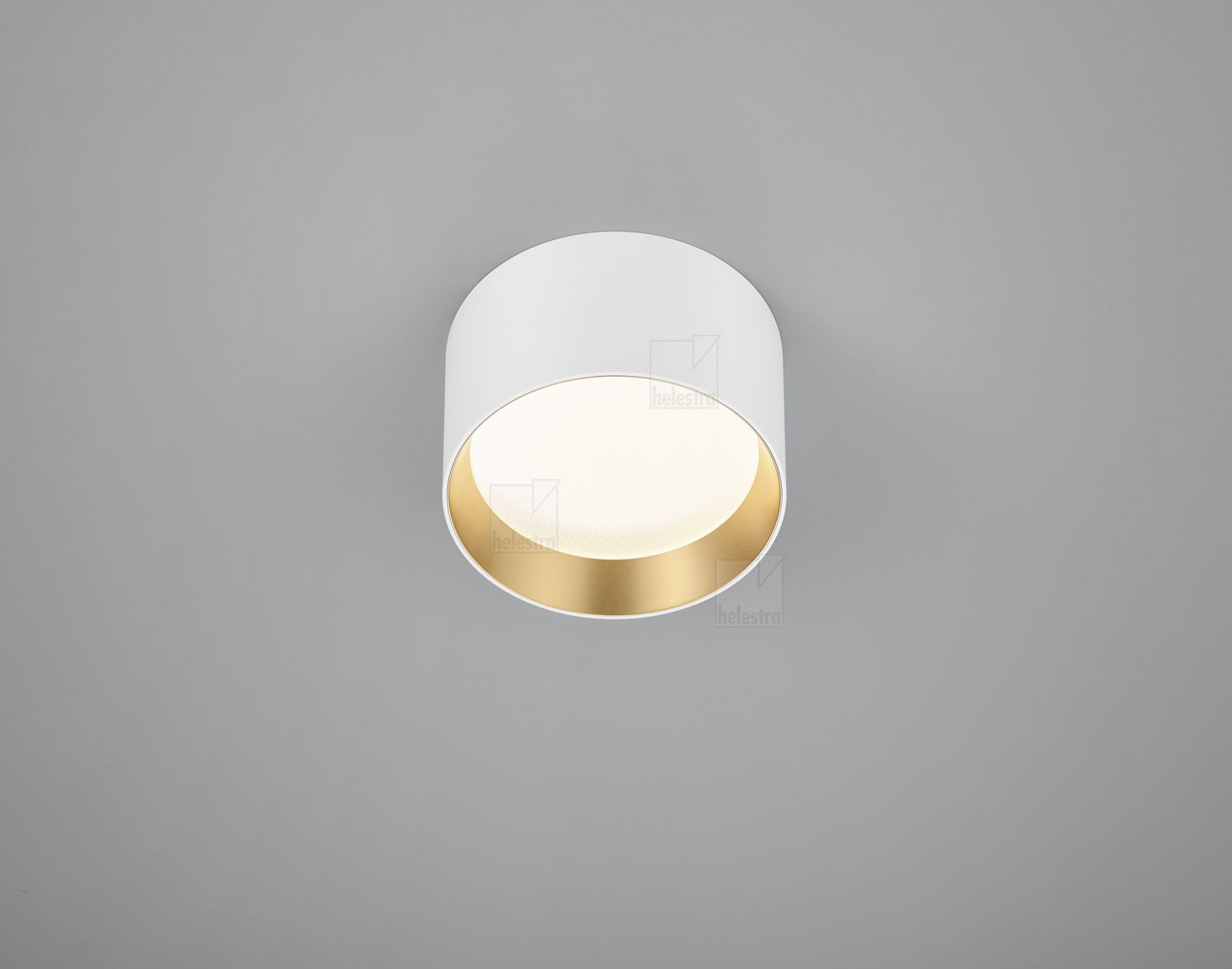 Helestra ENIO  Plafonnier aluminium blanc - or
