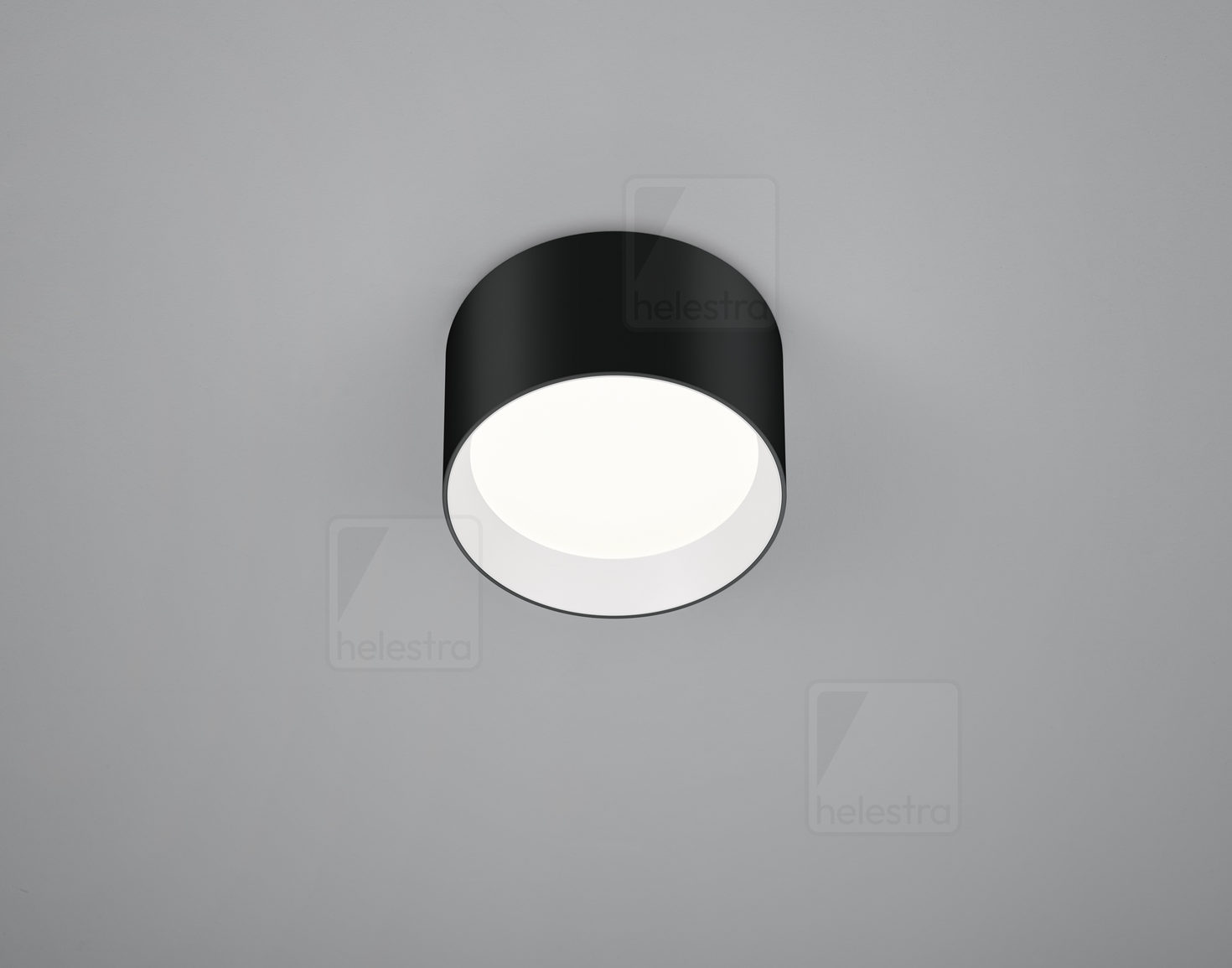 Helestra ENIO  Plafonnier aluminium noir mat