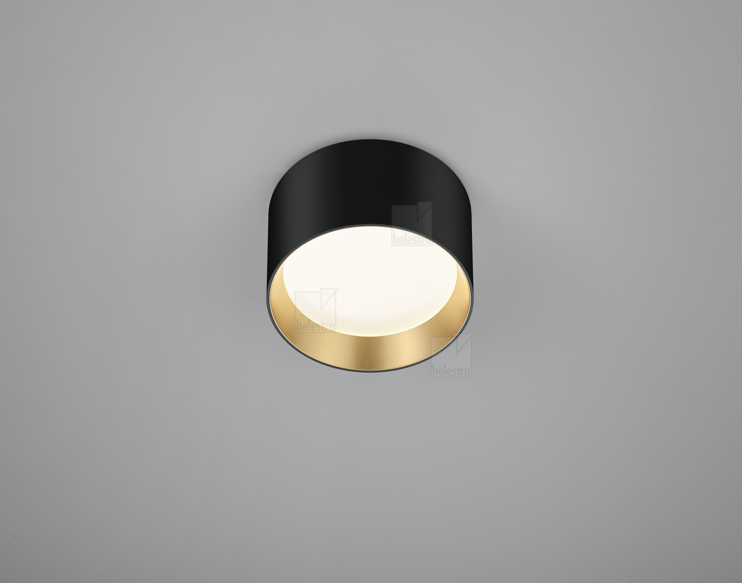 Helestra ENIO  Plafonnier aluminium noir - or