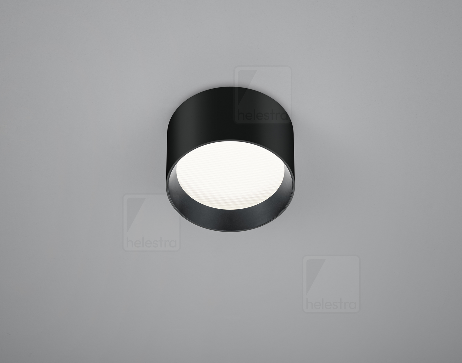 Helestra ENIO  Plafonnier aluminium noir mat