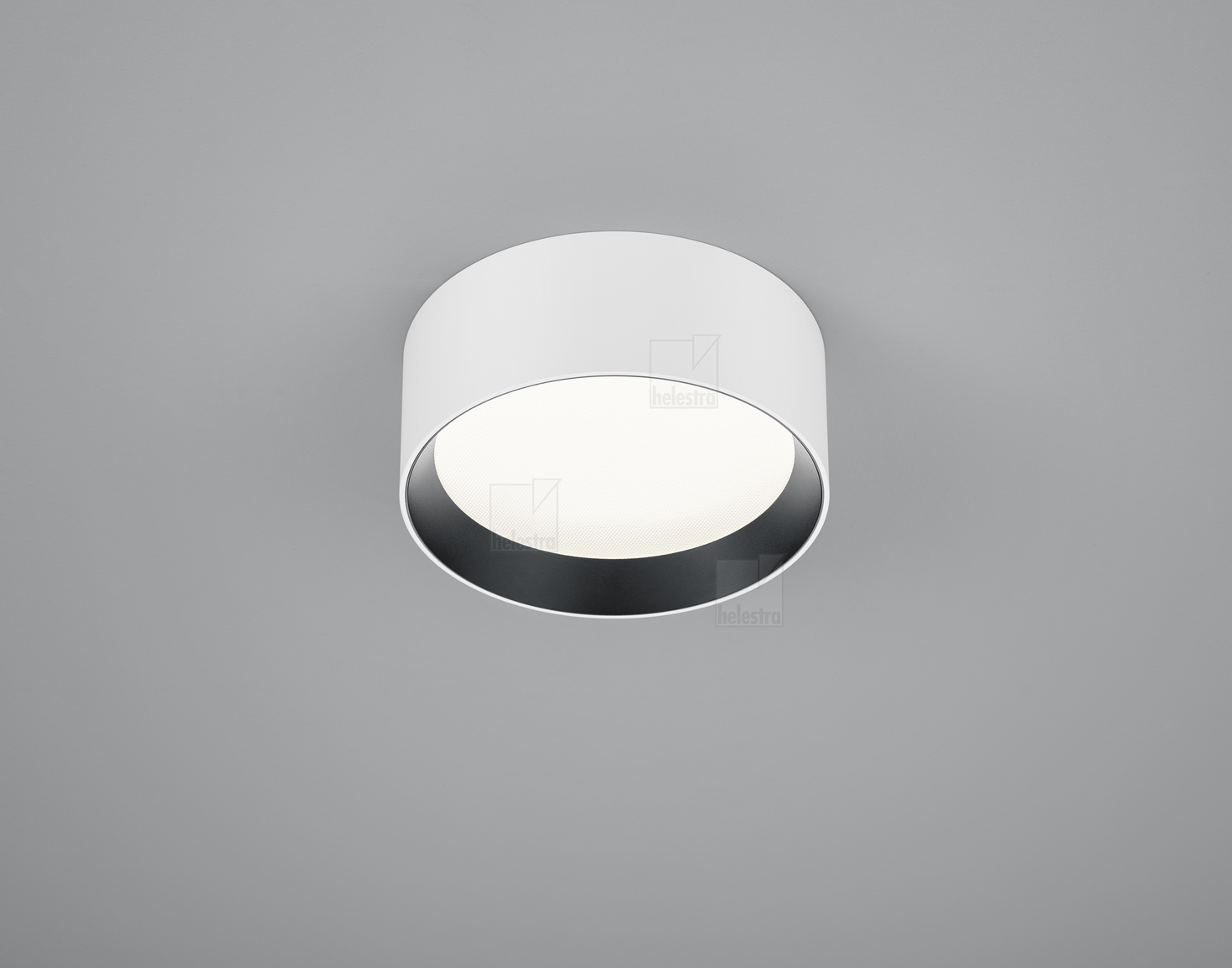 Helestra ENIO  Plafonnier aluminium blanc - noir