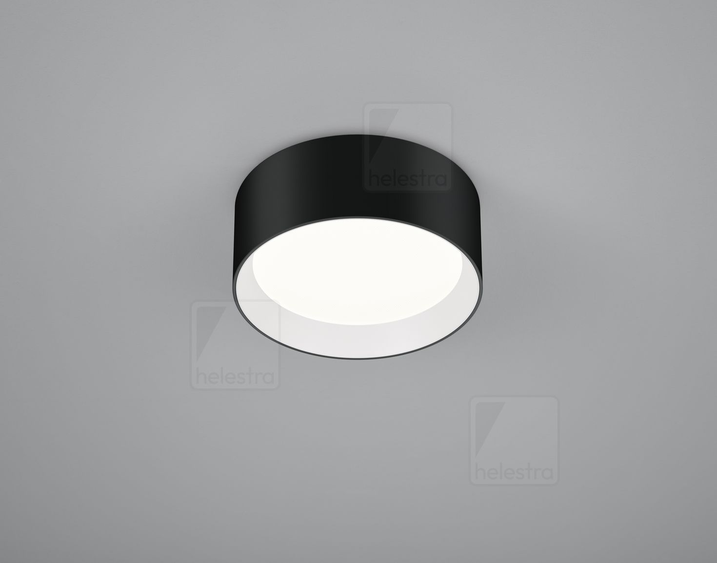 Helestra ENIO  Plafonnier aluminium noir mat