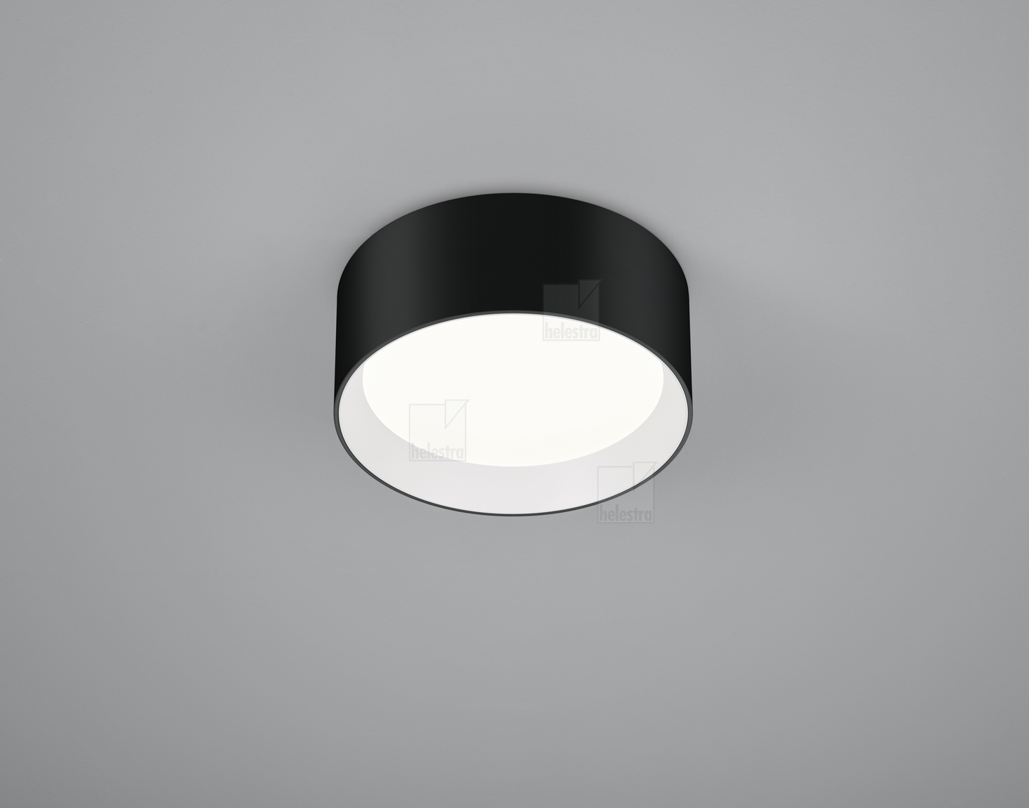 Helestra ENIO  Plafonnier aluminium noir- blanc