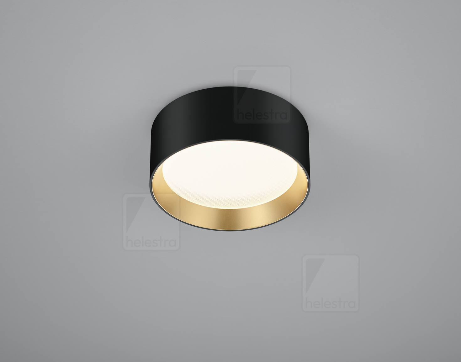 Helestra ENIO  Plafonnier aluminium noir - or