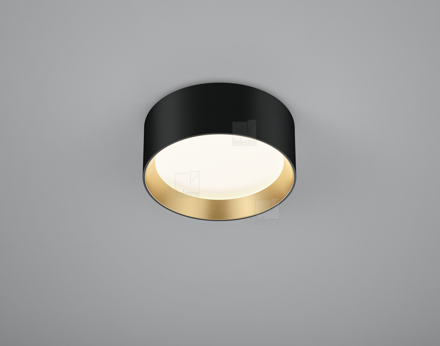 Helestra ENIO  Plafonnier aluminium noir - or