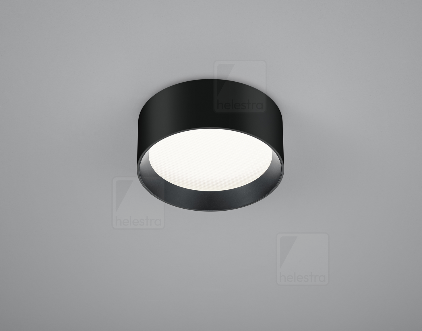 Helestra ENIO  Plafonnier aluminium noir - noir