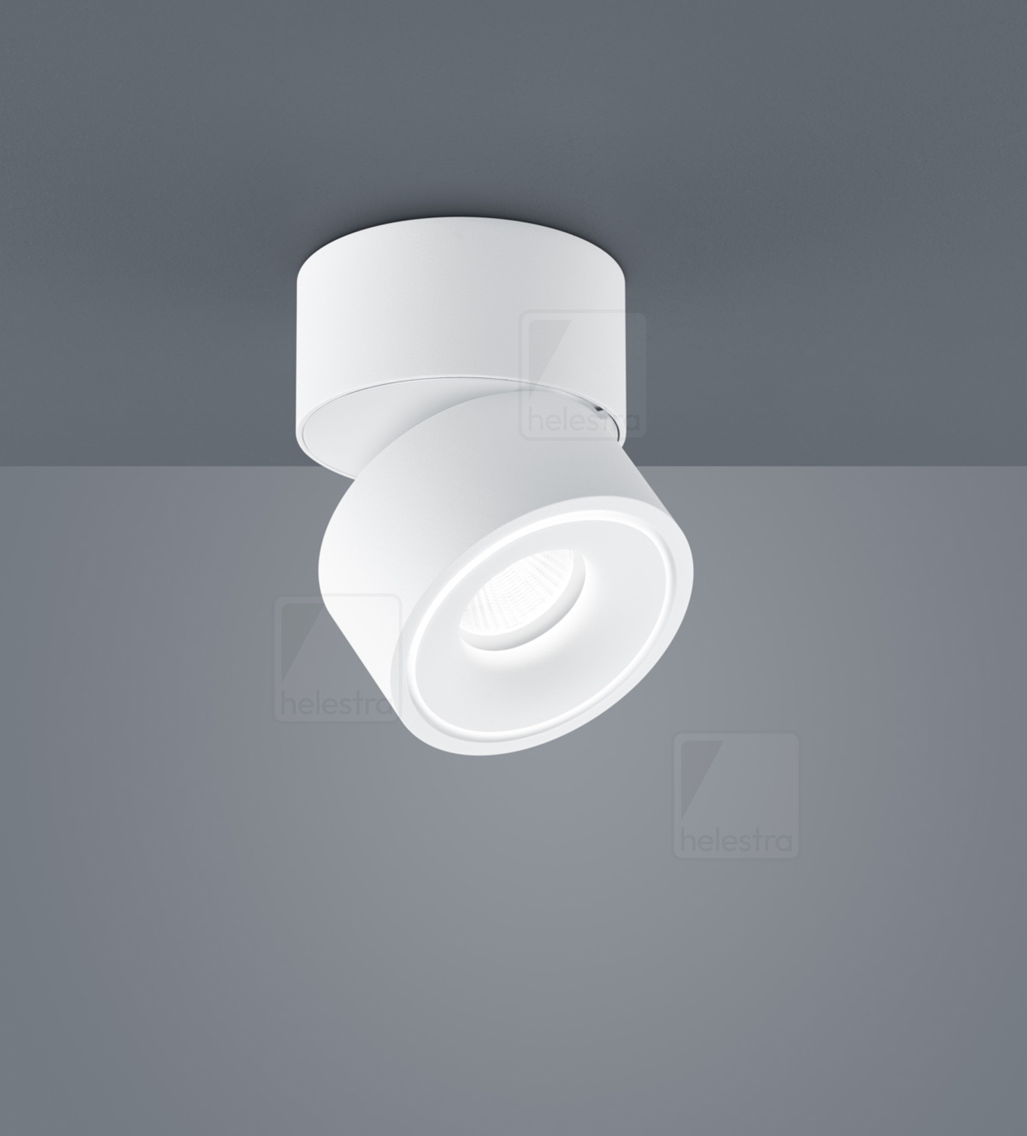 Helestra ROTA  Plafonnier aluminium blanc mat