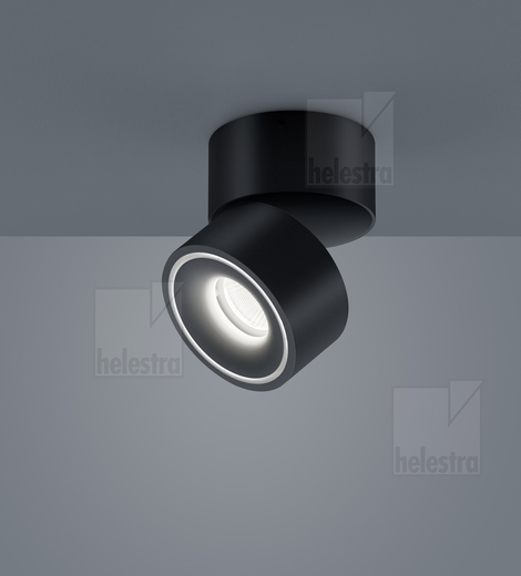 Helestra ROTA  Plafonnier aluminium noir mat